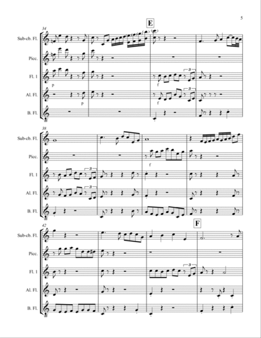 Concerto for Low Flute Concerto for Low Flute Flute Solo scores gallery preview page 5