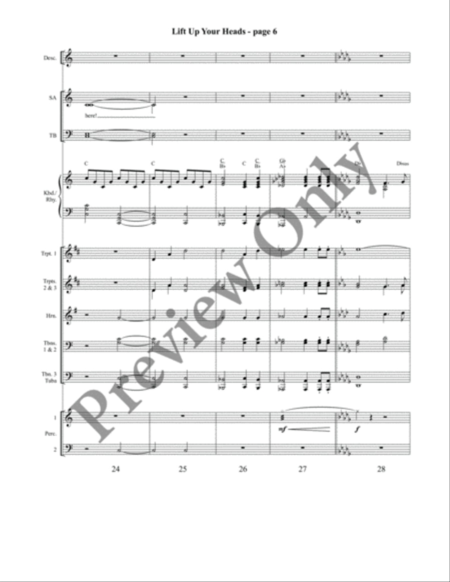 Lift Up Your Heads Lift Up Your Heads 4-Part scores gallery preview page 14