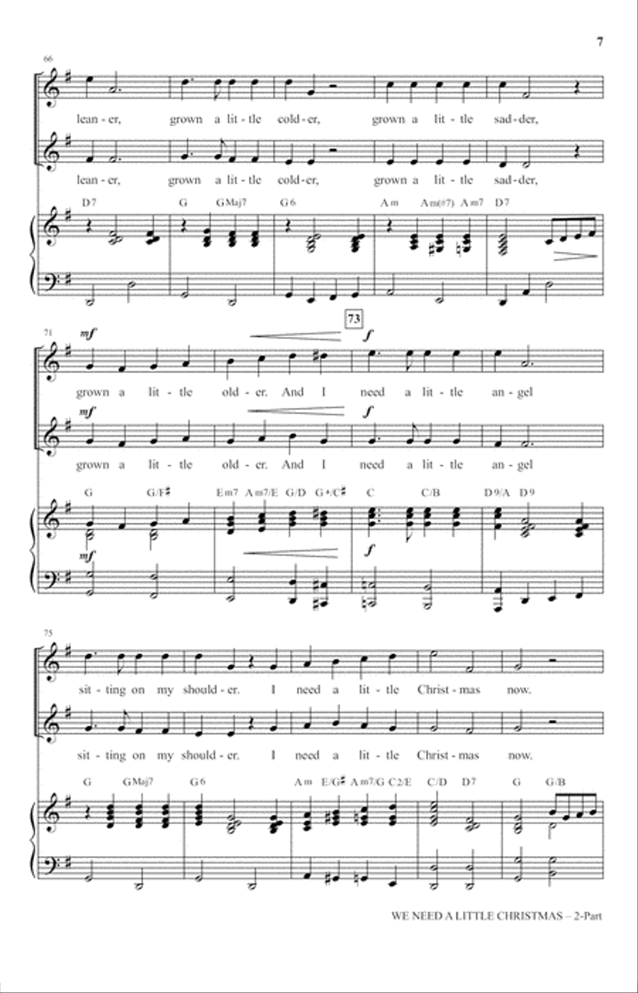 We Need A Little Christmas (from Mame) (arr. Mark Hayes) 2-Part scores gallery preview page 6