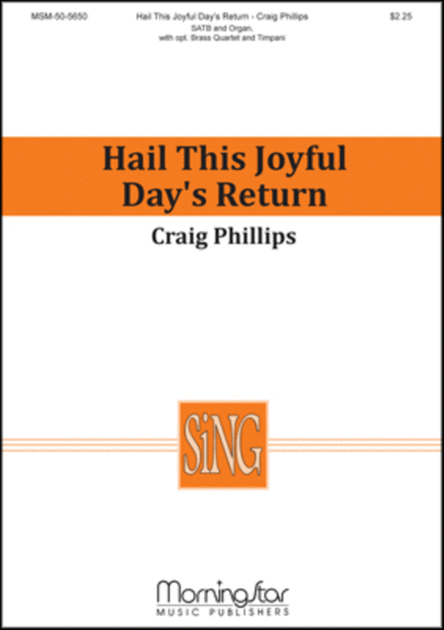 Hail this Joyful Day's Return 4-Part scores gallery preview page 1