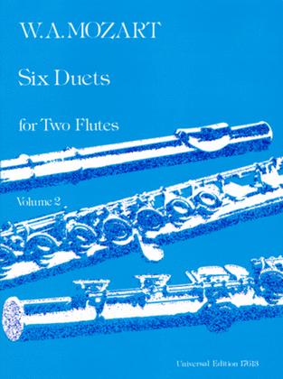 Book cover for Duets, 6, 2 Flutes Vol. 2