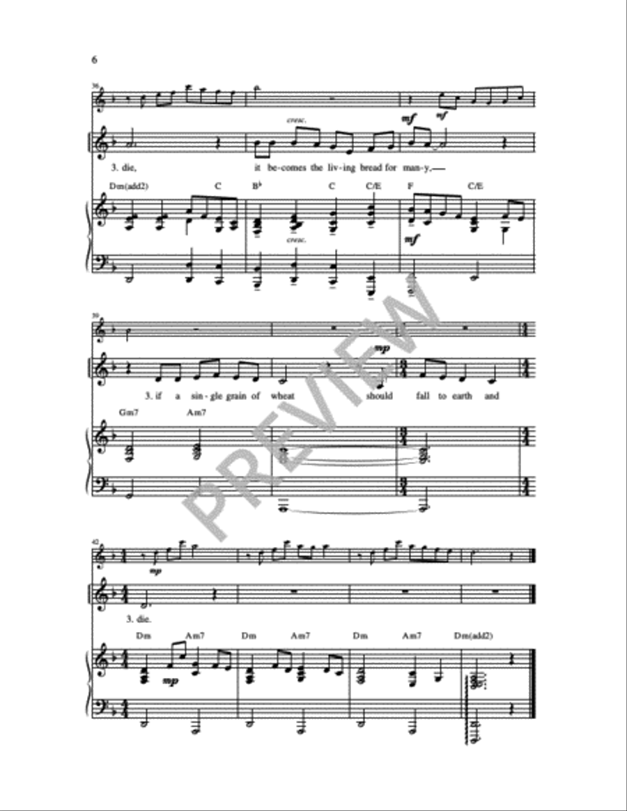 If a Single Grain of Wheat Should Fall 4-Part scores gallery preview page 8