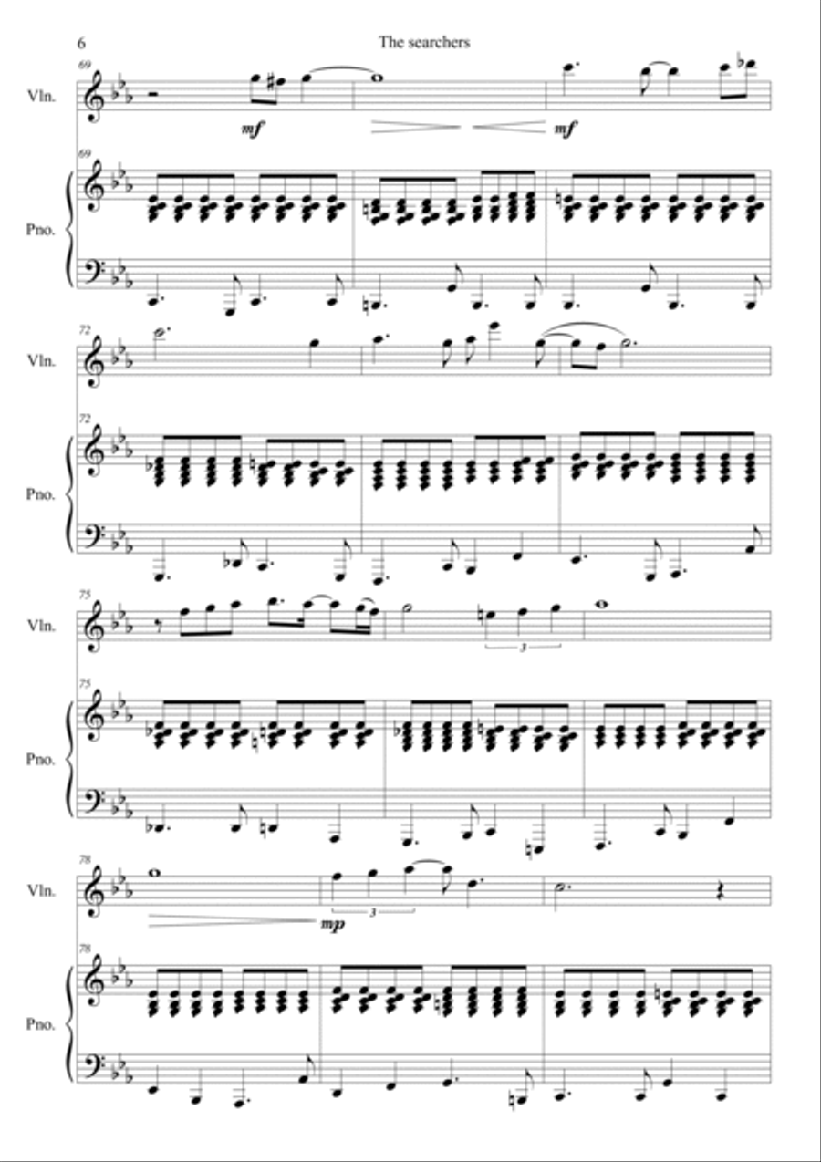 The Searchers Violin Solo scores gallery preview page 6