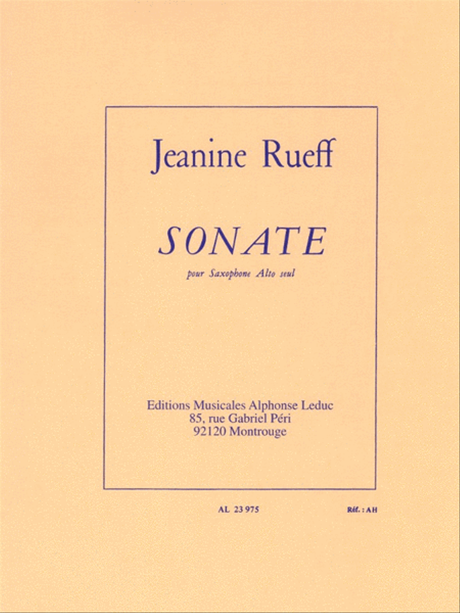 Sonata (alto Saxophone) Alto Saxophone scores gallery preview page 1