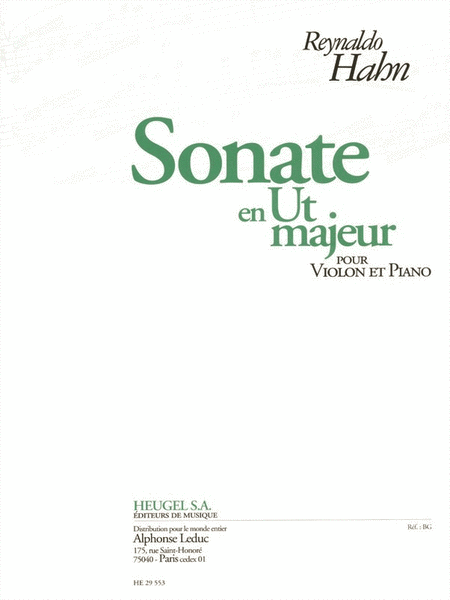 Sonata In C Major, For Violin And Piano