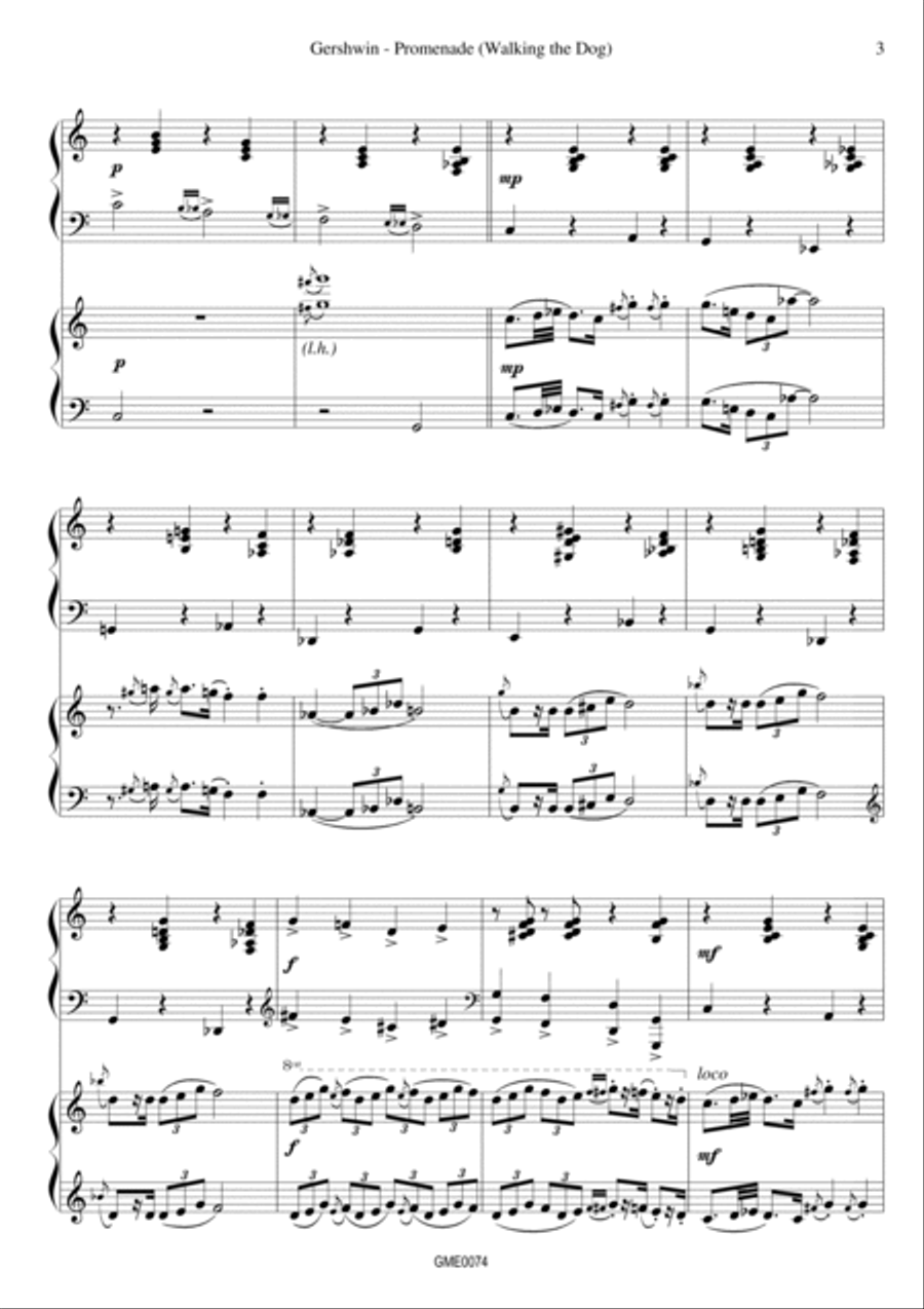 Promenade (walking The Dog) 2 Pianos, 4-Hands scores gallery preview page 5