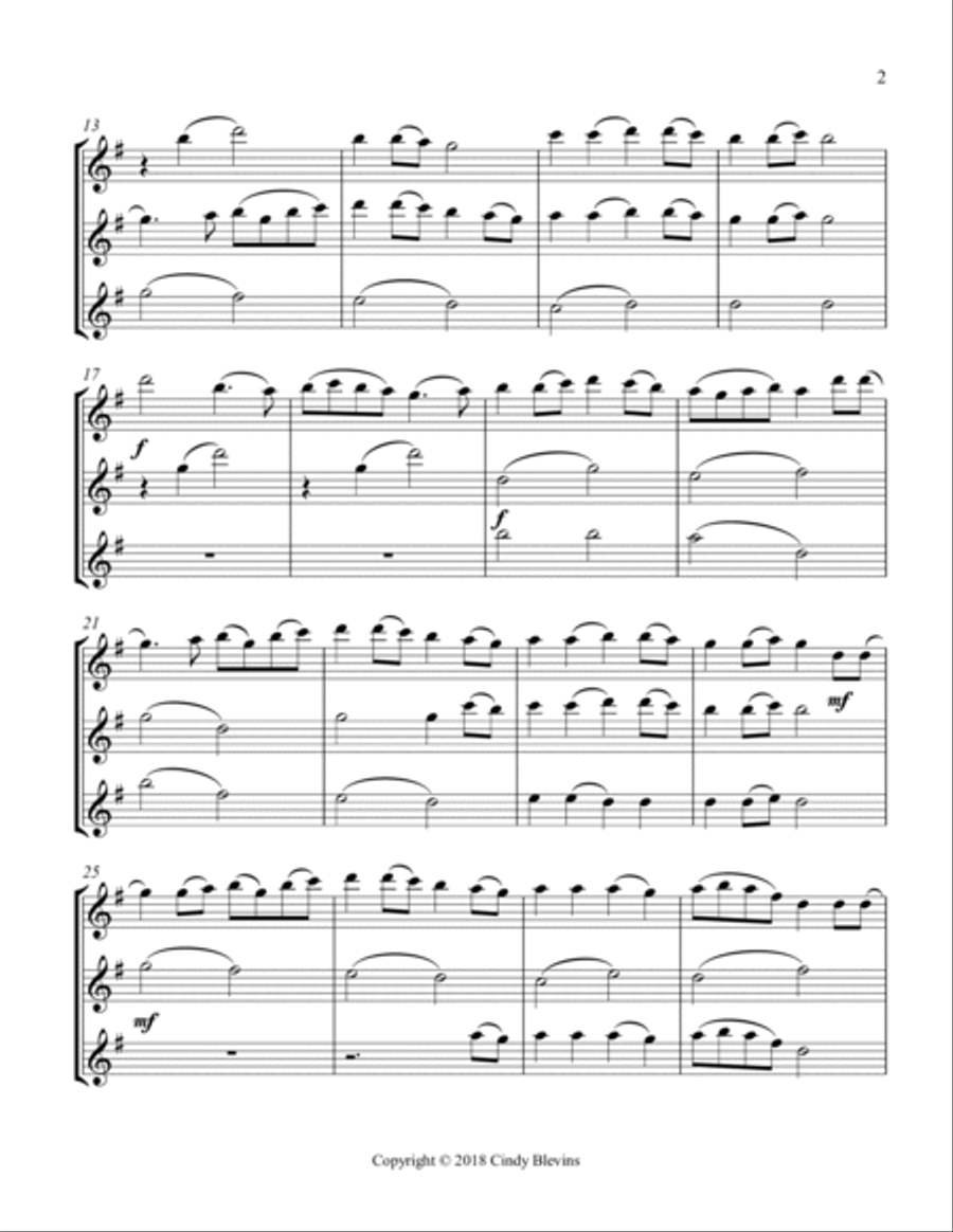 Simple Gifts, Flute Trio Flute Trio scores gallery preview page 3