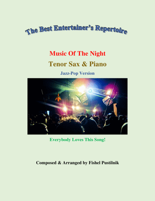 Book cover for "Music Of The Night" for Tenor Sax and Piano-Video