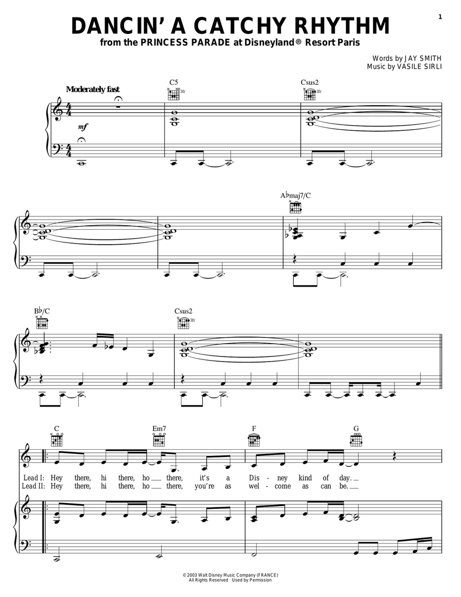 Dancin' A Catchy Rhythm Dancin' A Catchy Rhythm Piano, Vocal, Guitar scores gallery preview page 1