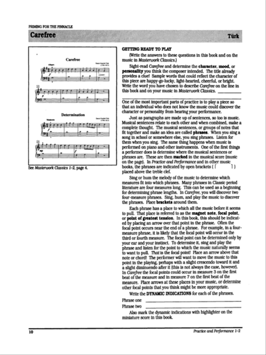 Masterwork Practice & Performance, Level 1-2 Easy Piano scores gallery preview page 4