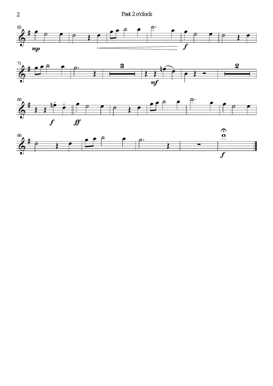 Past 2 o'clock for clarinet quartet Clarinet Quartet scores gallery preview page 6