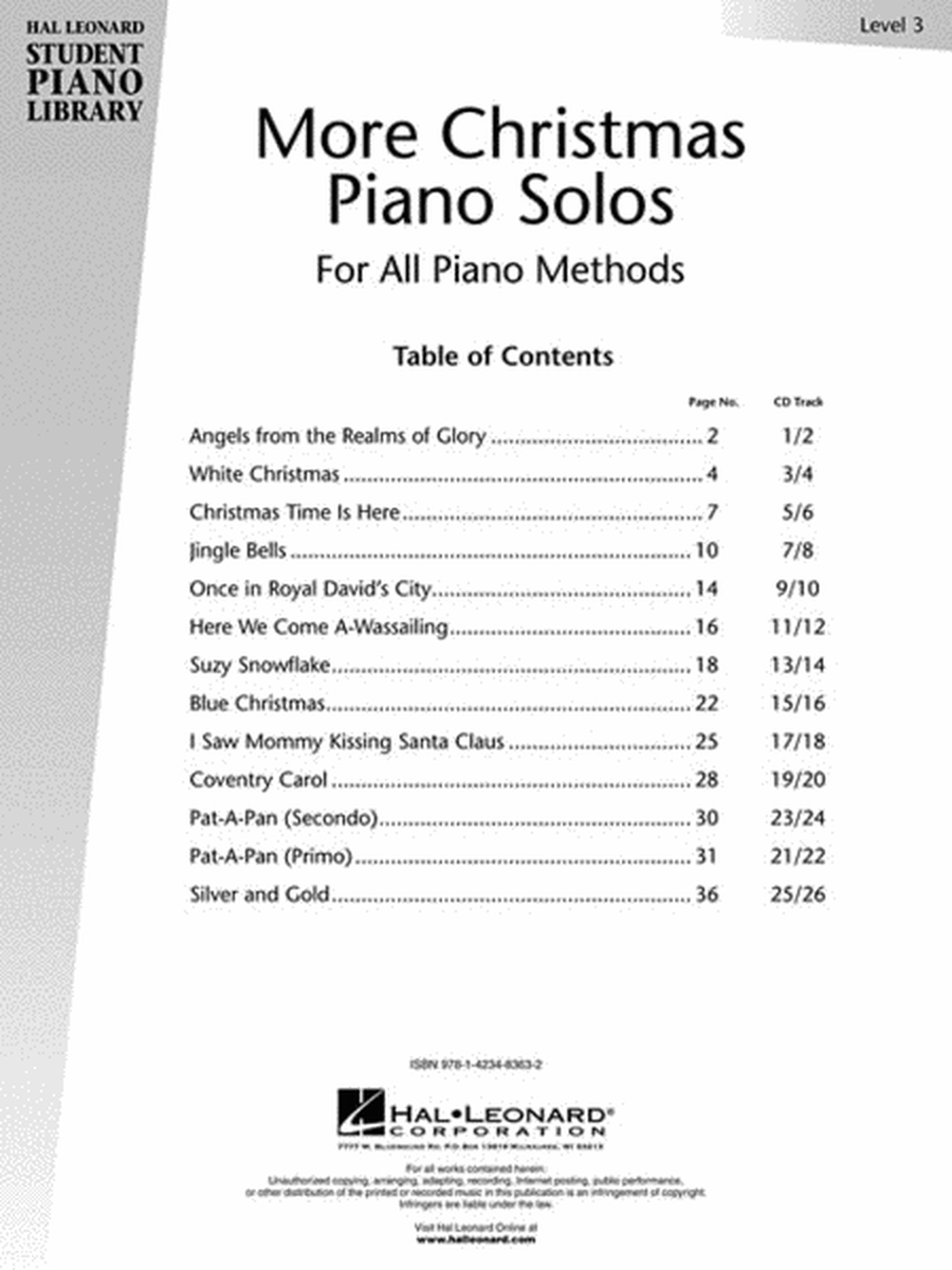 More Christmas Piano Solos - Level 3 image number null