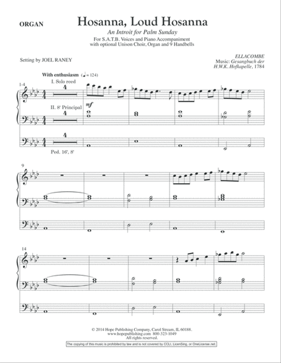 Hosanna, Loud Hosanna Hosanna, Loud Hosanna 4-Part scores gallery preview page 18