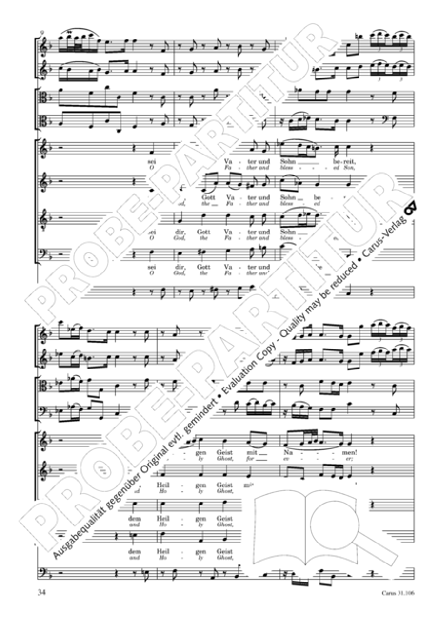 God's own time is the time appointed (Gottes Zeit ist die allerbeste Zeit) 4-Part scores gallery preview page 35