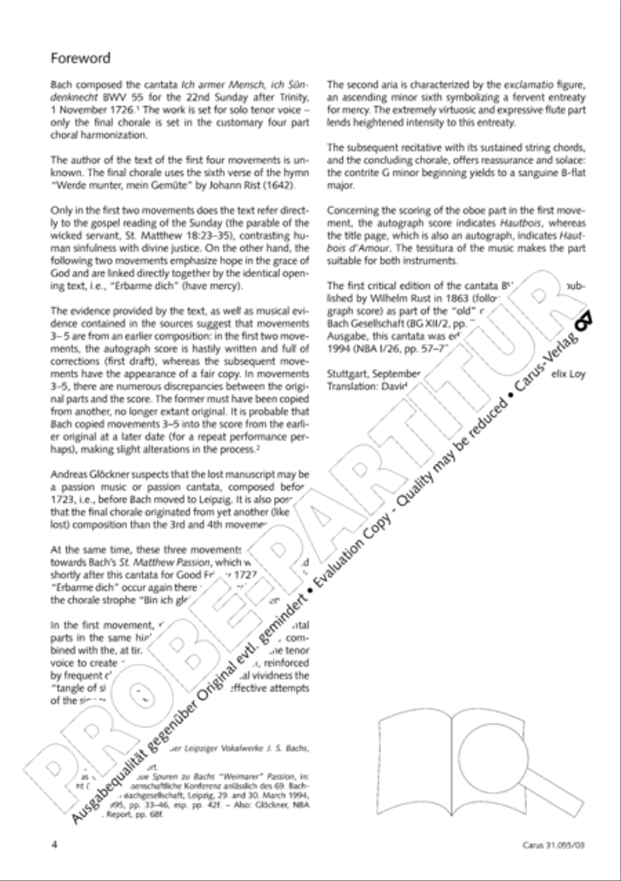 A feeble soul, a slave of sin (Ich armer Mensch, ich Sundenknecht) 4-Part scores gallery preview page 5