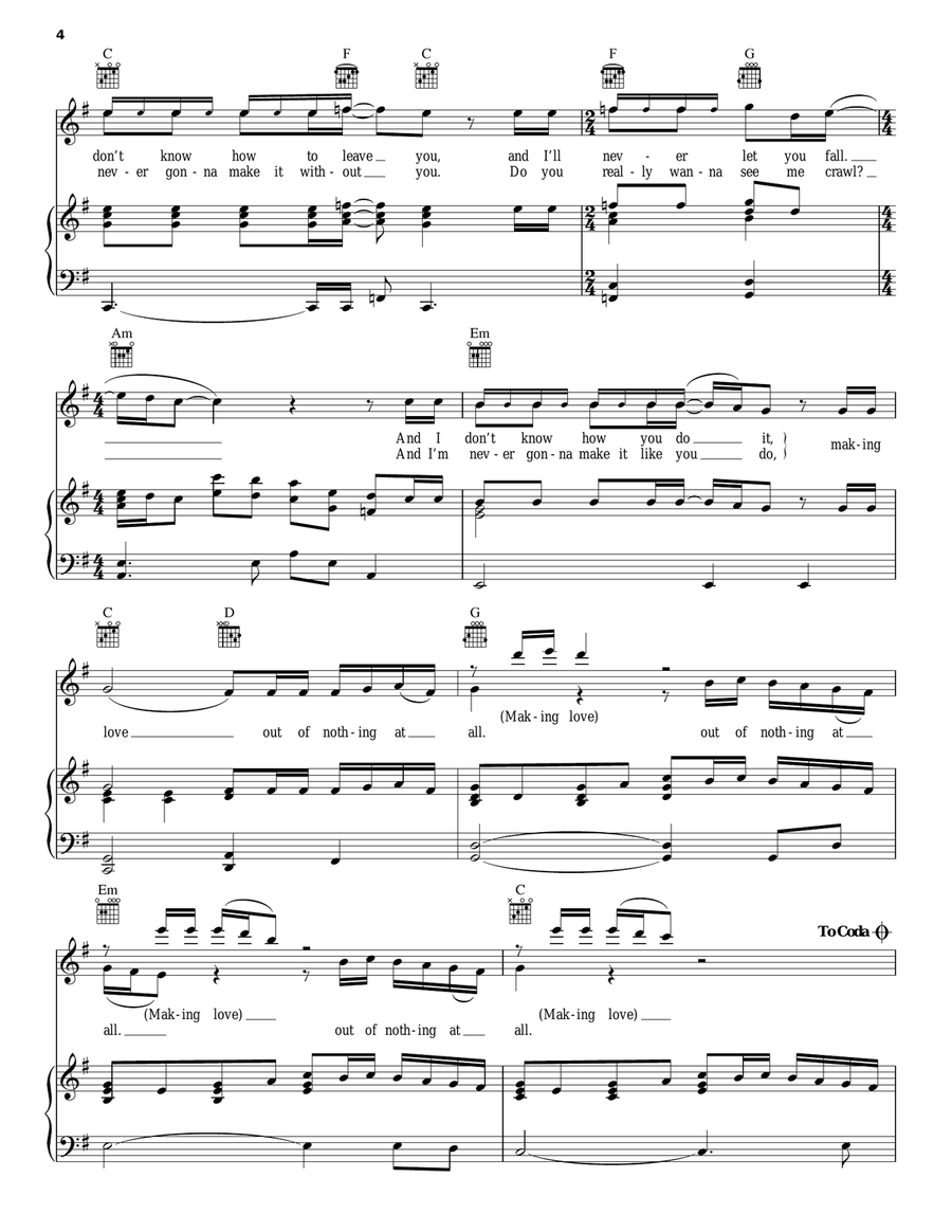 Making Love Out Of Nothing At All Acoustic Guitar scores gallery preview page 4