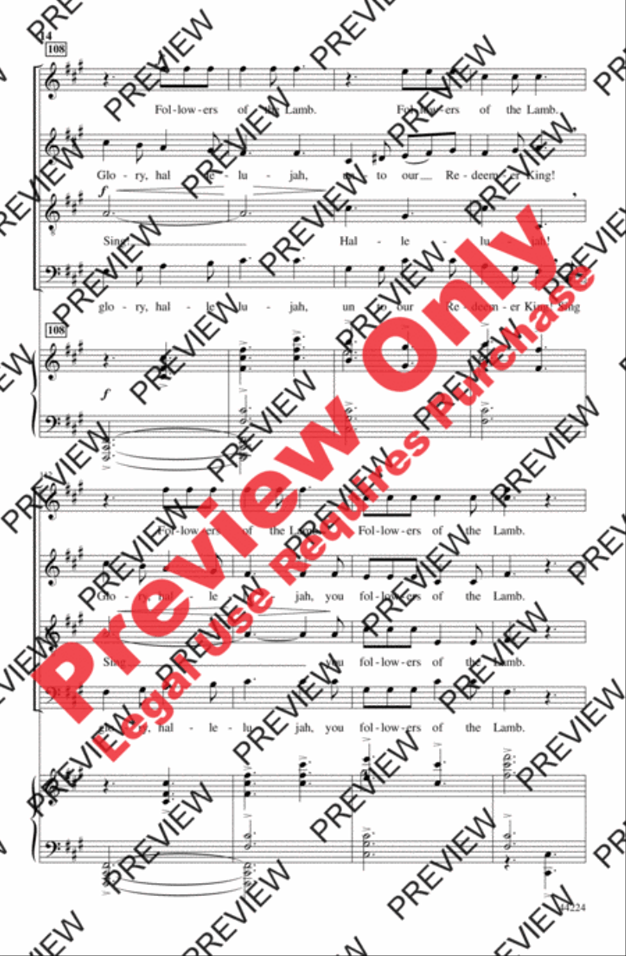 Sing a Glad Hosanna! 4-Part scores gallery preview page 14