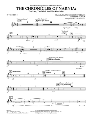 Music from The Chronicles Of Narnia: The Lion, The Witch And The Wardrobe - Bb Trumpet 2