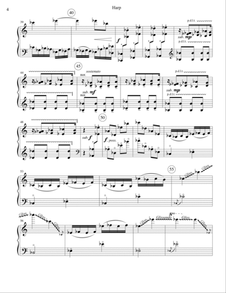 Toccata Fantasy II for Harp Solo Harp scores gallery preview page 6