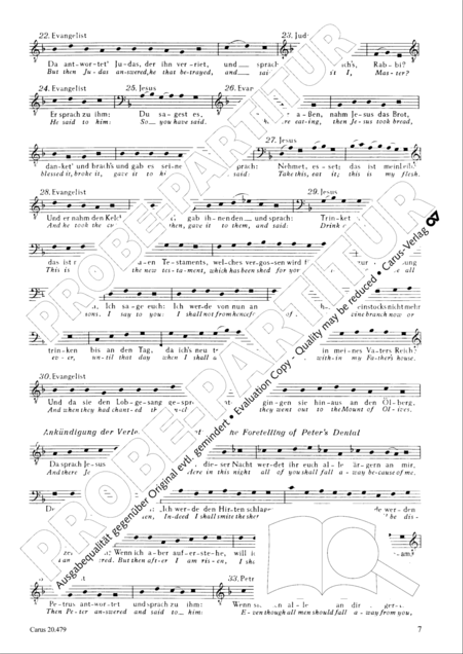 St. Matthew Passion (Matthaus-Passion) 4-Part scores gallery preview page 14