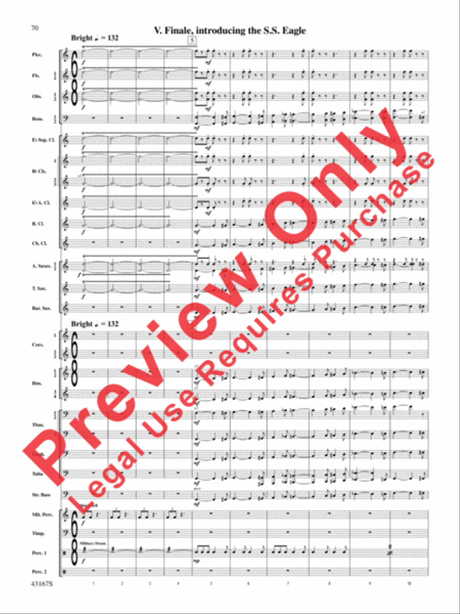 Down to the Sea in Ships (from the NBC TV Film Project 20) Concert Band scores gallery preview page 71
