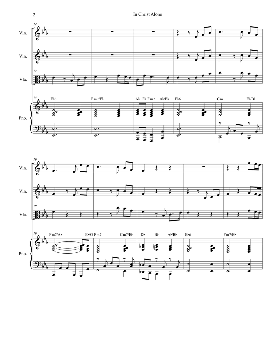 In Christ Alone String Duet scores gallery preview page 2