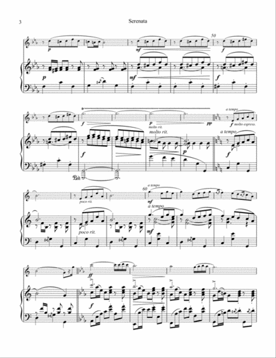 Serenata espanola for flute (violin) and piano Flute Solo scores gallery preview page 4