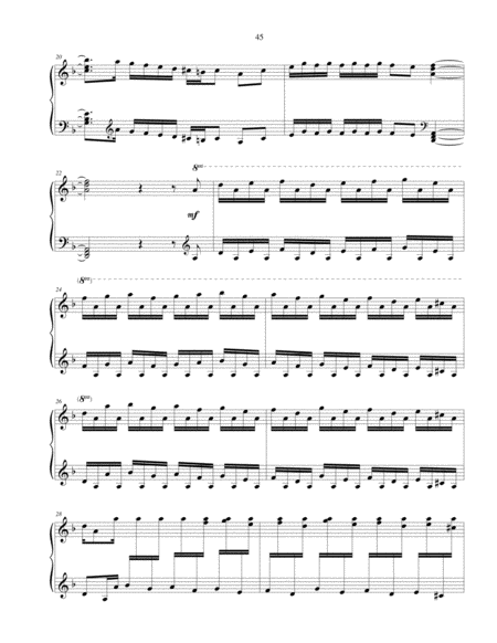 Toccata (from Toccata & Fugue in Dm by JS Bach) - Moderate level piano solo image number null