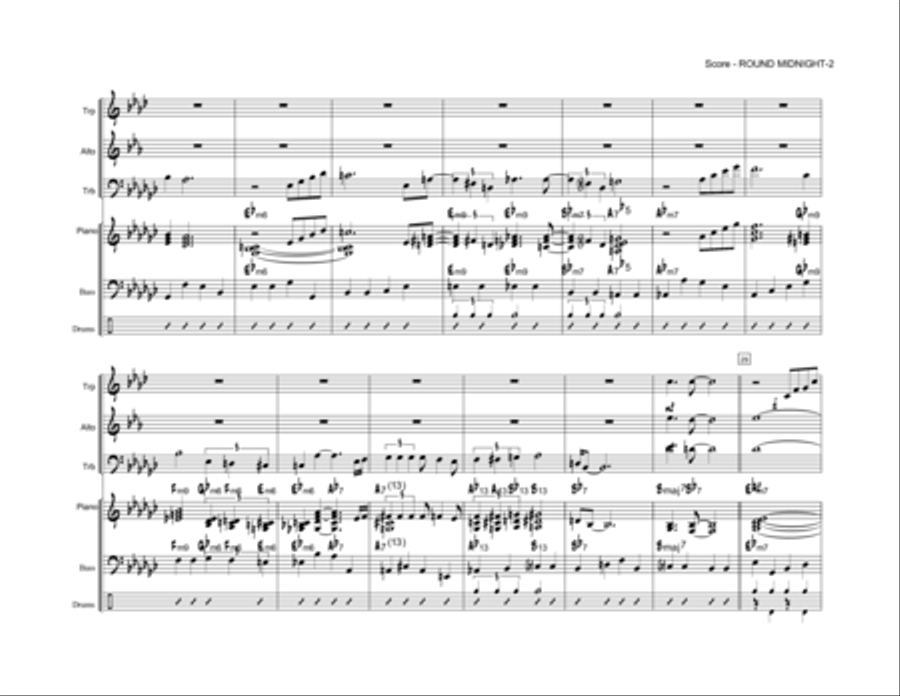 Round Midnight Small Ensemble scores gallery preview page 3