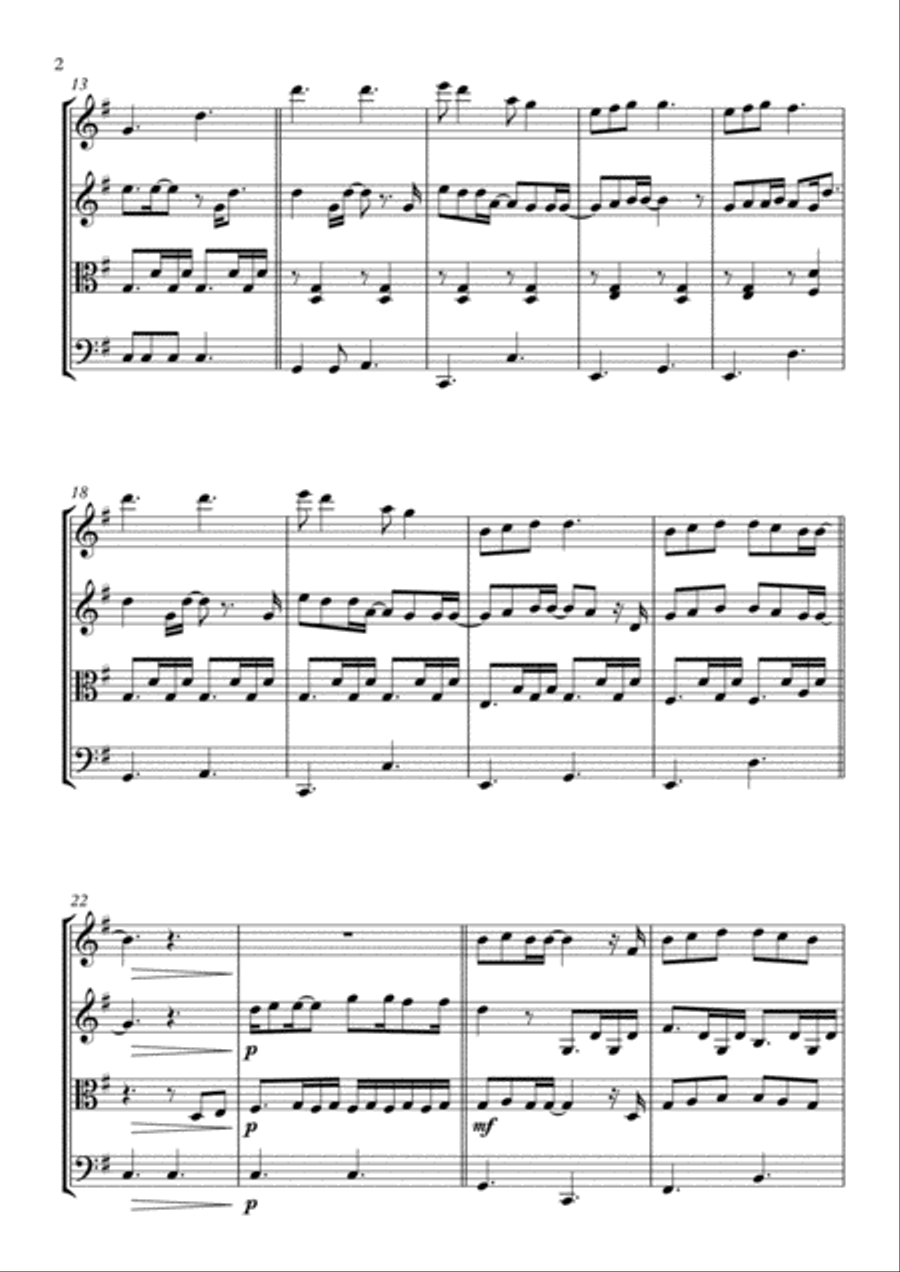 You And Me You And Me String Quartet scores gallery preview page 2