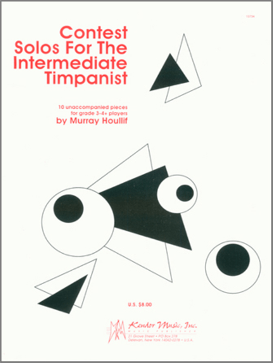 Contest Solos For The Intermediate Timpanist by Murray Houllif Percussion - Sheet Music