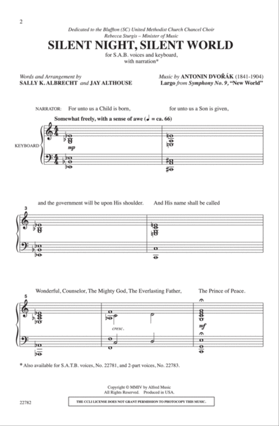 Silent Night, Silent World 3-Part scores gallery preview page 2