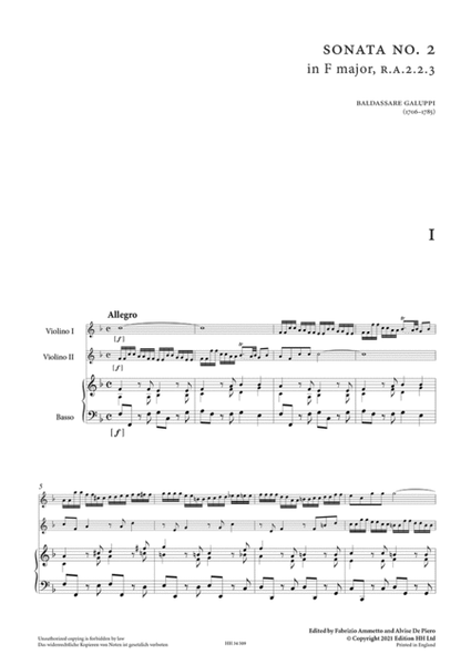 Six trio sonatas, vol. 1