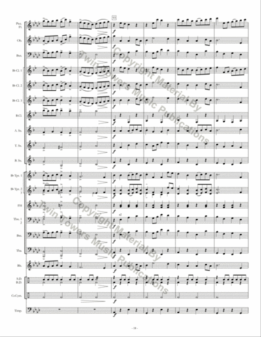 Fort Valley March Concert Band scores gallery preview page 19