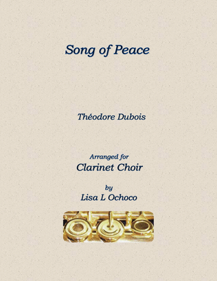 Book cover for Song of Peace for Clarinet Choir
