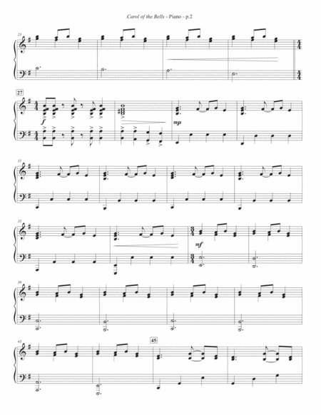 Carol of the Bells (solo piano) image number null