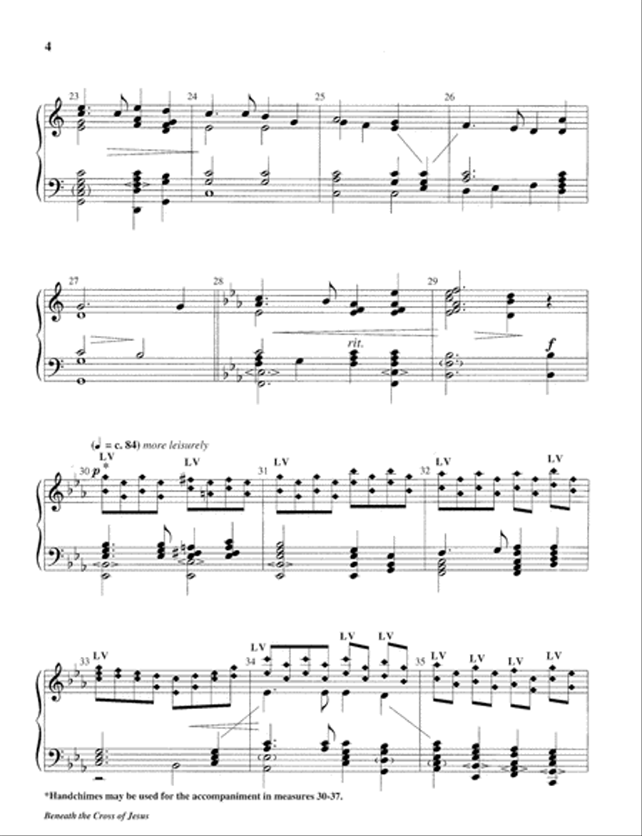 Beneath the Cross of Jesus 5-Octaves scores gallery preview page 4
