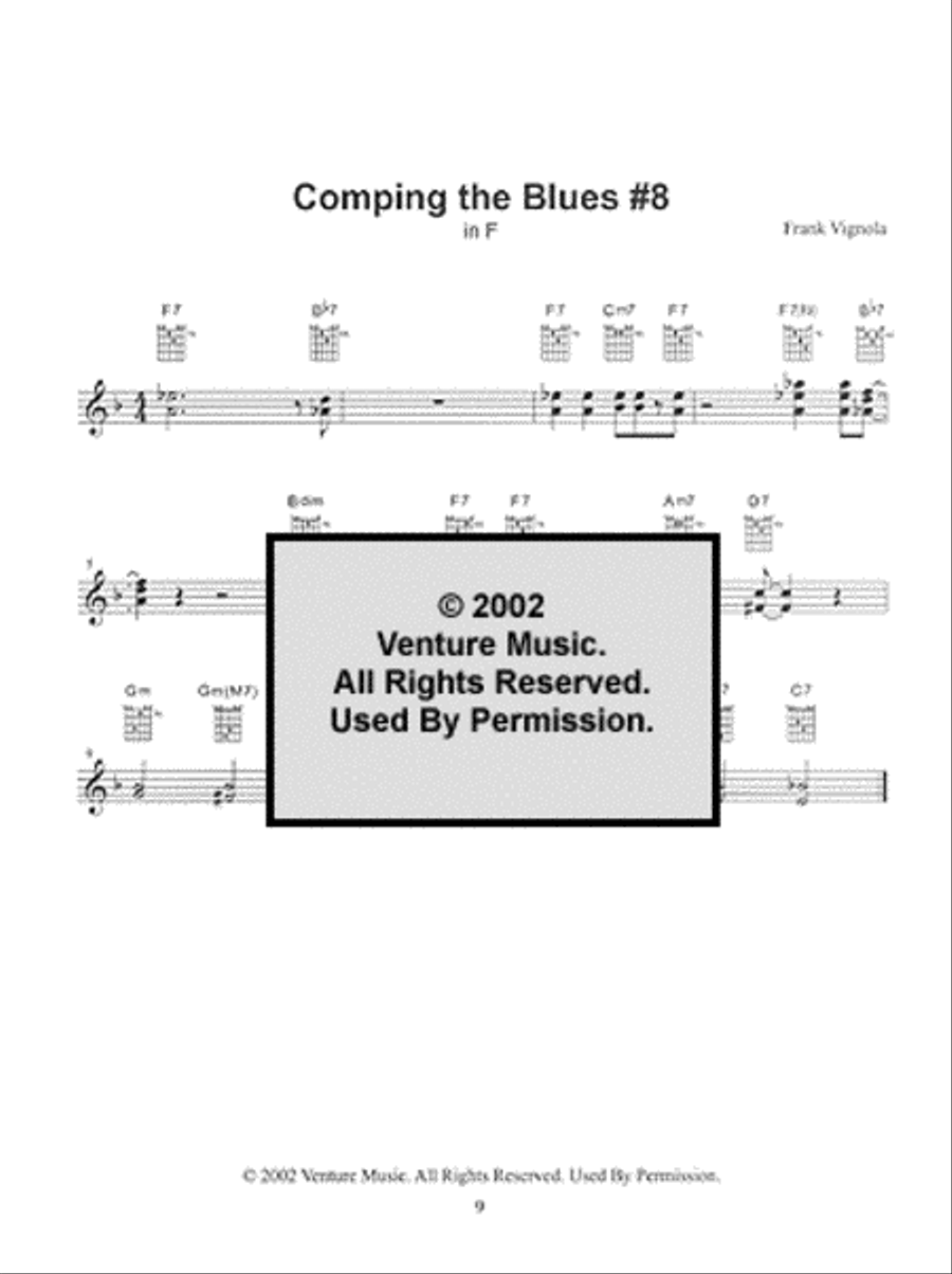 Comping the Blues Electric Guitar scores gallery preview page 3