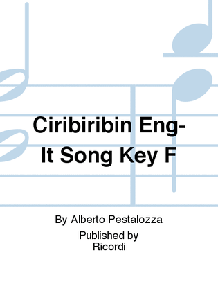 Book cover for Ciribiribin Eng-It Song Key F