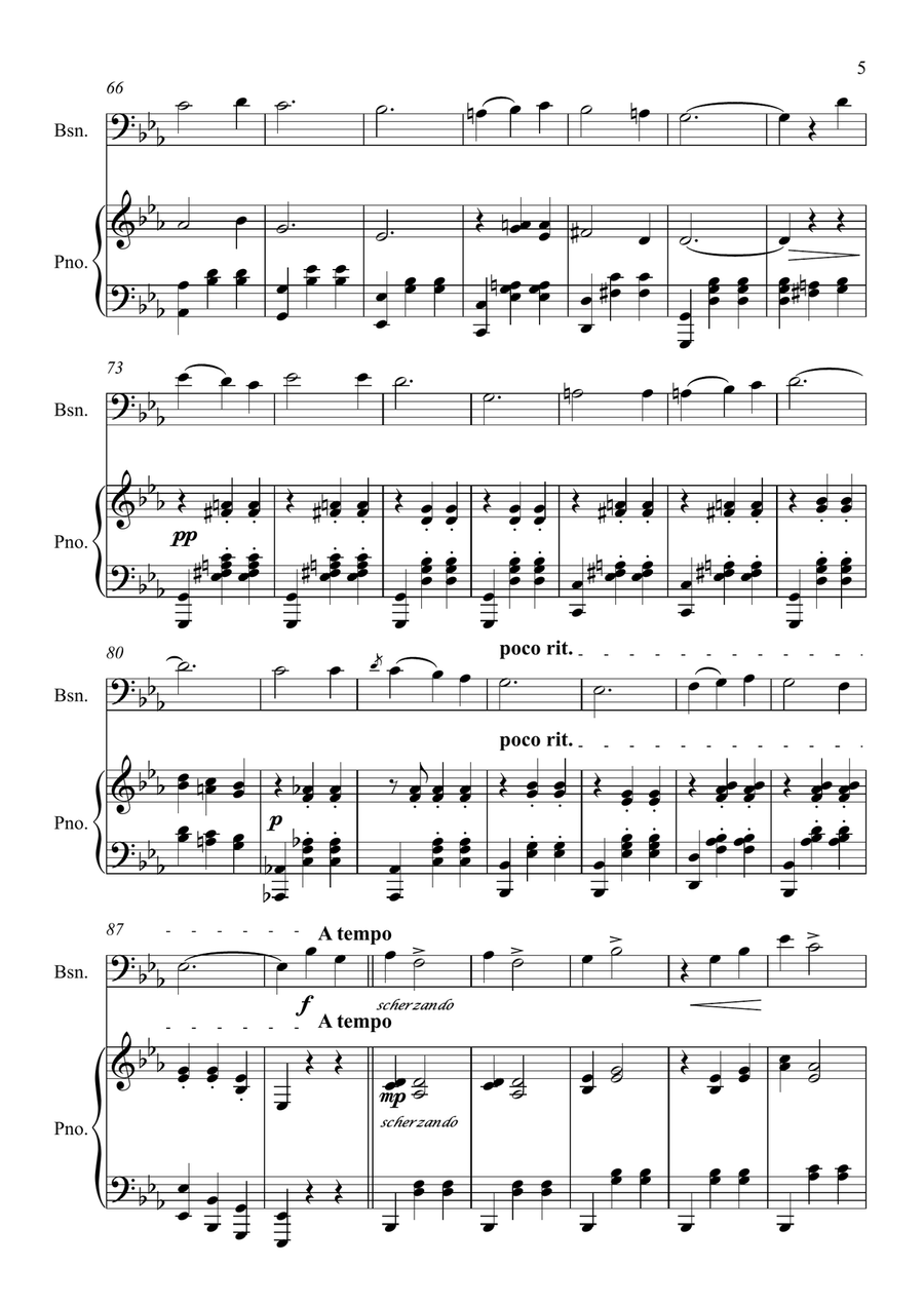 Two Gold and Silver Waltzes Bassoon scores gallery preview page 5