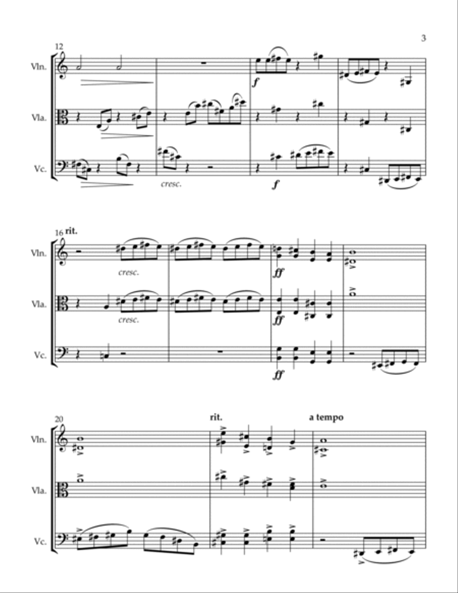 3 Trios A Jest Deep In the Forest Johnny Is A Bully String Trio scores gallery preview page 3