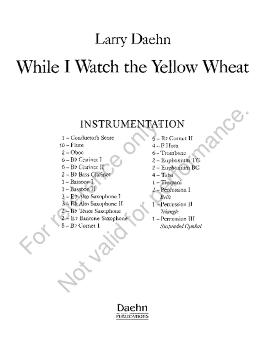 While I Watch the Yellow Wheat image number null
