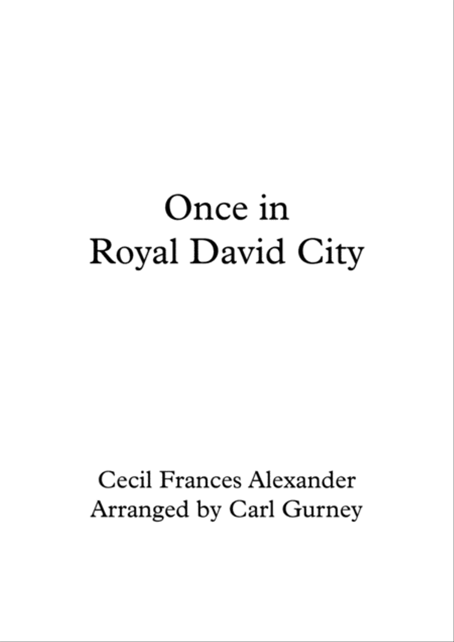 Once in Royal David City