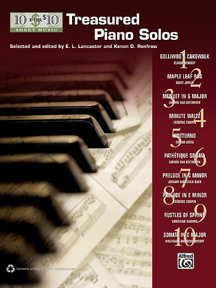 Book cover for 10 for 10 Sheet Music Treasured Piano Solos