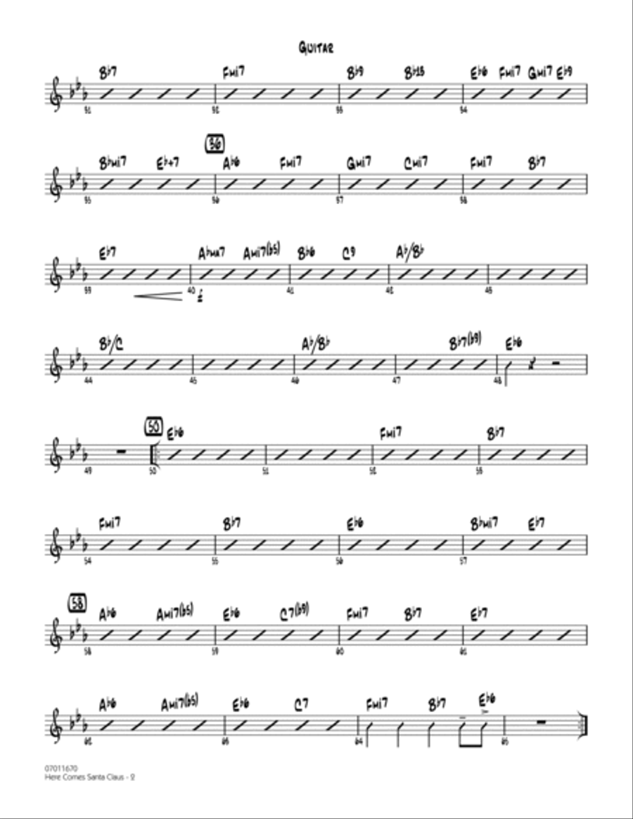 Here Comes Santa Claus (Right Down Santa Claus Lane) - Guitar Part scores gallery preview page 2