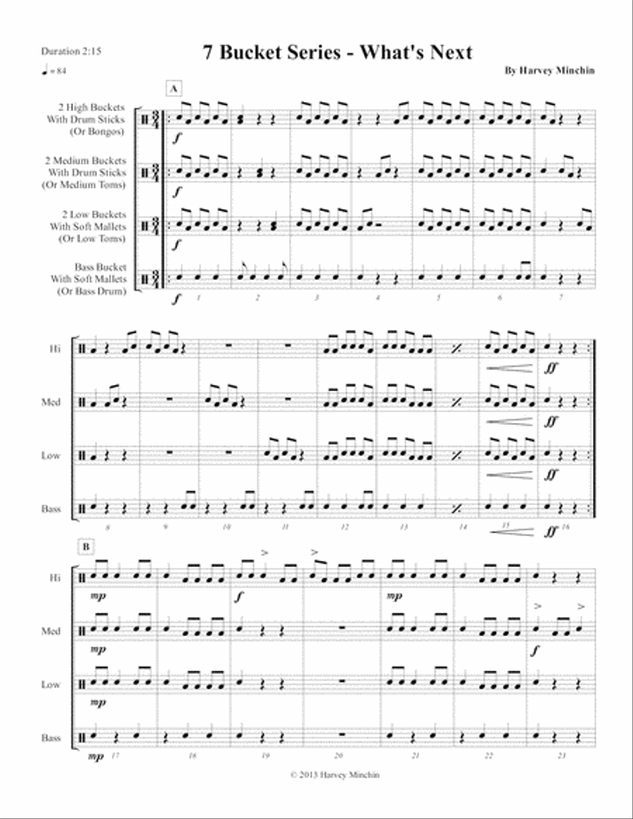 7 Bucket Series - What's Next Percussion Ensemble scores gallery preview page 3