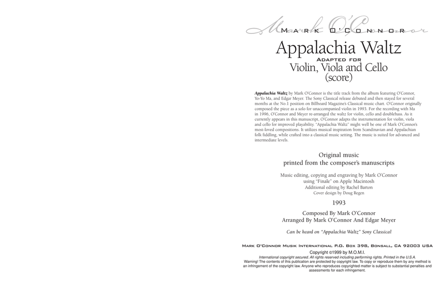 Appalachia Waltz (score - vln, vla, cel) String Trio scores gallery preview page 3