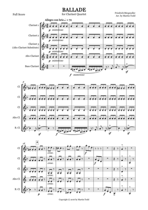 Ballade for Clarinet Quartet
