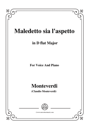 Monteverdi-Maledetto sia l’aspetto in F Major, for Voice and Piano