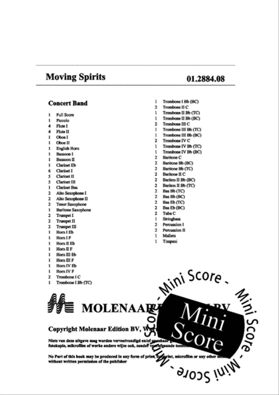 Moving Spirits Concert Band scores gallery preview page 4